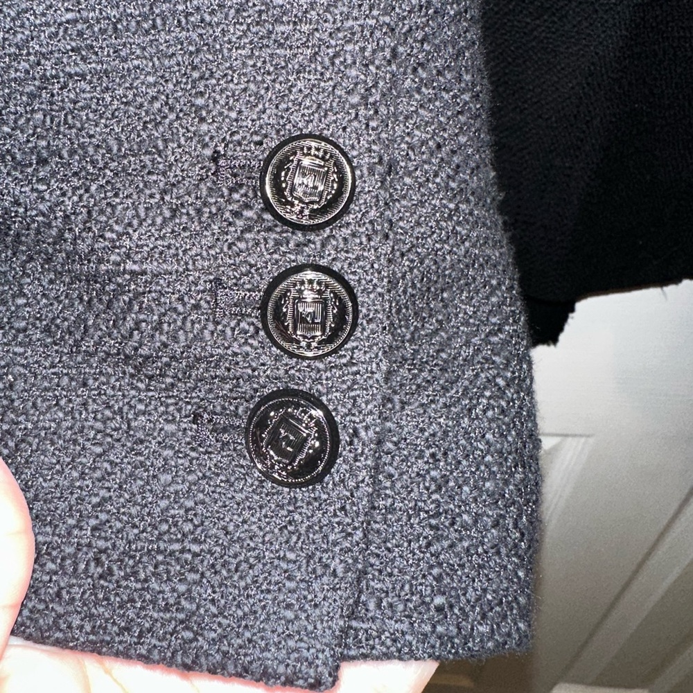 EUC Karl Lagerfeld Textured Black Jacket - Picture 10 of 11